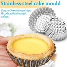 10 Packs Cupcake Mold, 3.8inch Stainless Steel Mini Pie Tartlet Cupcake Cake Muffin Mold Tin Pan Baking Tool - Stainless Steel Color - View 3