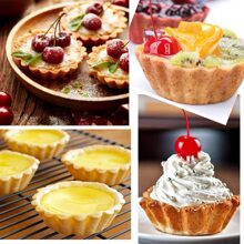 10 Packs Cupcake Mold, 3.8inch Stainless Steel Mini Pie Tartlet Cupcake Cake Muffin Mold Tin Pan Baking Tool - Stainless Steel Color - View 8