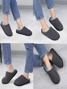 Women's Memory House Slippers Fuzzy Plush Lined Anti-Skid Slip On Bedroon Shoe  Ladies Slippers Indoor&Outdoor - 綠色 - 查看 2