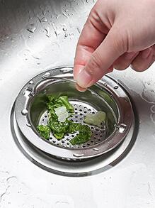 1 件装不锈钢水槽过滤器篮，适用于厨房水槽，带手柄和细网，家居浴室装饰 - 銀色 - 查看 5