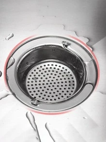 1 件装不锈钢水槽过滤器篮，适用于厨房水槽，带手柄和细网，家居浴室装饰 - 銀色 - 查看 10