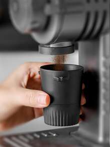 1pc Coffee Dosing Cup, ABS Coffee Dosing Cup, Powder Feeder Part For Coffee Tamper Espresso Coffee Machine Tools, Coffee Accessories, For 51/53/58mm(Black/White) School Supplies Back To School