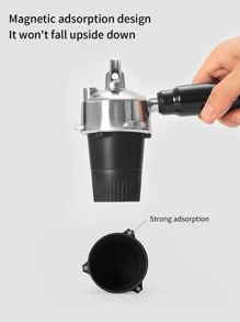 1pc Coffee Dosing Cup, ABS Coffee Dosing Cup, Powder Feeder Part For Coffee Tamper Espresso Coffee Machine Tools, Coffee Accessories, For 51/53/58mm(Black/White) School Supplies Back To School