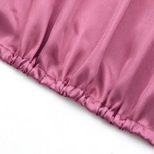1pc Plain Satin Fitted Sheet, Silky-Like Soft Smooth Bottom Sheet For Bedroom - French Pink - View 4