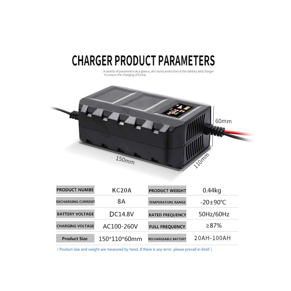 12v 14.6v Lithium Battery Charger Lifepo4 12.8v Lithium Iron Phosphate Battery Charger 20100ah