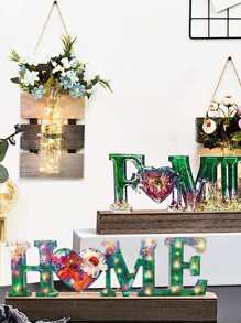 3 件硅胶树脂模具，带“爱”字，环氧树脂铸造模具，适用于 UV 树脂珠宝、家居装饰/情人节 DIY 工艺品 - 白色 - 查看 3