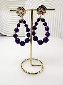 1pair Fashionable Blue Earrings - Purple - View 2