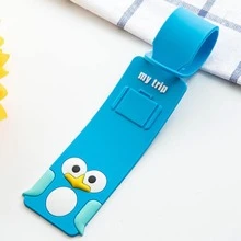 (1個隨機發貨)行李牌,手提箱牌,名牌,帶名字 Id 卡,雙面,便攜,適用於旅行、大學、學校袋、飛行、柔性橡膠,可愛,有趣,時尚,卡通,男女適用,學生,旅遊配件 矽膠假期配件適用於節日季節 - 彩色 - 查看 3