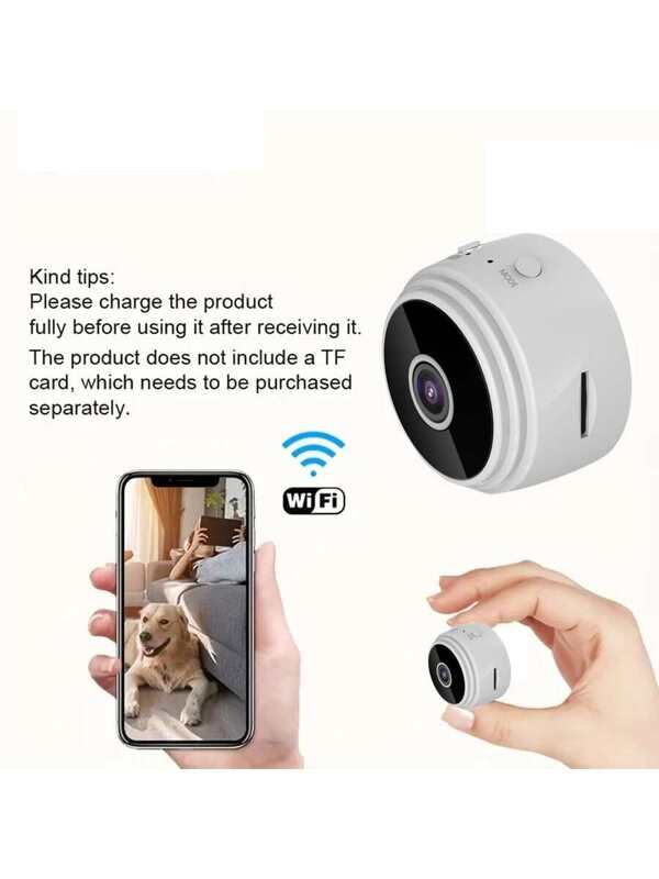 1pc ABS Surveillance Camera, Modern White 360 Degree No Dead Angle WIFI
