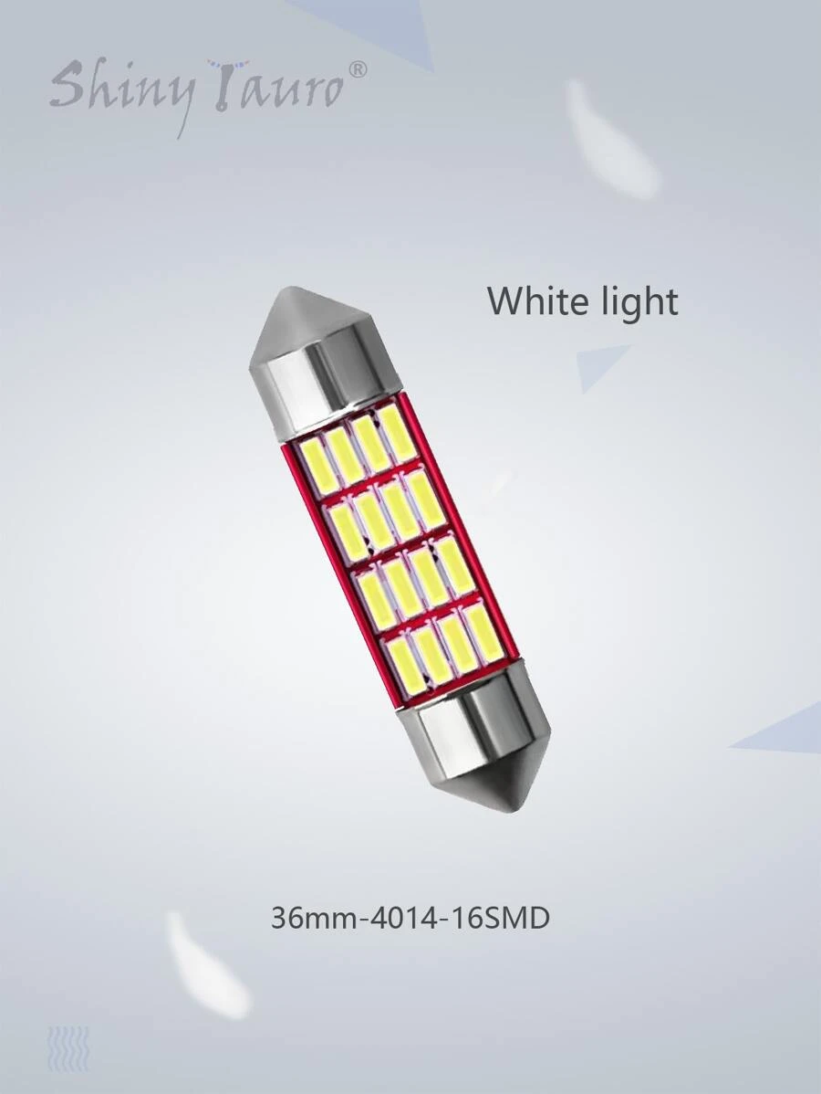 12led Car Light 31mm Dual Point Reading Light No-polarity Decoding Roof Light, License Plate Light, Trunk Light Led Lamp 12v - White - View 1