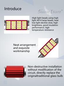 12led Car Light 31mm Dual Point Reading Light No-polarity Decoding Roof Light, License Plate Light, Trunk Light Led Lamp 12v - White - View 5