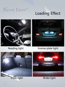 12led Car Light 31mm Dual Point Reading Light No-polarity Decoding Roof Light, License Plate Light, Trunk Light Led Lamp 12v - White - View 6