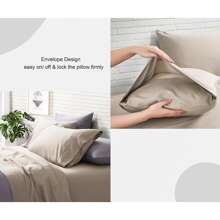 3pcs/4pcs Double Brushed Microfiber Bedding Sheet Sets, 2400 Soft Hotel Luxury Bed Sheets Twin/ Twin XL/ Full/ Queen/ King - 駝色 - 查看 4