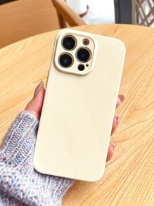 糖果色光面 Tpu 直邊手機殼,相容於 Iphone - 黃色 - 查看 3