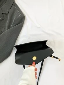 negro minimalista de moda vuelta Funda Bolso de mano - Negro - Ver 4
