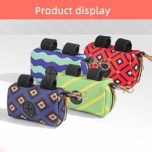 FLYBRAVE 1個聚酯泡沫橡膠寵物糞便袋,適用於狗和貓的戶外旅行 - 紫色 - 查看 3