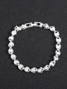 1 Miếng Rhinestone đầy đủ Trang trí pha lê Chữ số La Mã Thiết kế Vòng tay - Màu tím - Xem 4