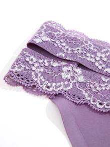 5pcs Women's Seamless Bikini Panties High Waist V Waist Lace Underwear Cute Lingerie Briefs Set, Breathable - Multicolor - View 5