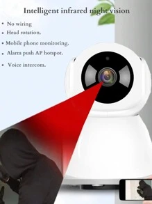 1pc Household Pet Camera For Dog And Cat For Home - Black and White - View 6