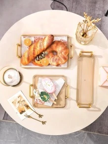 1 件 Ps 托盘，带现代手柄设计，厨房托盘，厨房，圣诞礼物 - 香檳色 - 查看 8