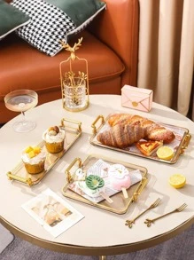 1 件 Ps 托盘，带现代手柄设计，厨房托盘，厨房，圣诞礼物 - 香檳色 - 查看 4