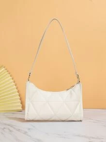 時尚幾何圖案腋下包單肩包、手拿包、手拿包簡約、經典、時髦皮革小包、方包、明星、女士、情侶旅行、工作和辦公室、舞會、聚會、週末假期、旅行度假必備品