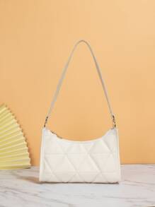 時尚幾何圖案腋下包單肩包、手拿包、手拿包簡約、經典、時髦皮革小包、方包、明星、女士、情侶旅行、工作和辦公室、舞會、聚會、週末假期、旅行度假必備品