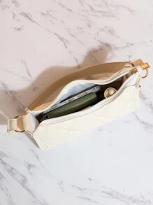 時尚幾何圖案腋下包單肩包、手拿包、手拿包簡約、經典、時髦皮革小包、方包、明星、女士、情侶旅行、工作和辦公室、舞會、聚會、週末假期、旅行度假必備品