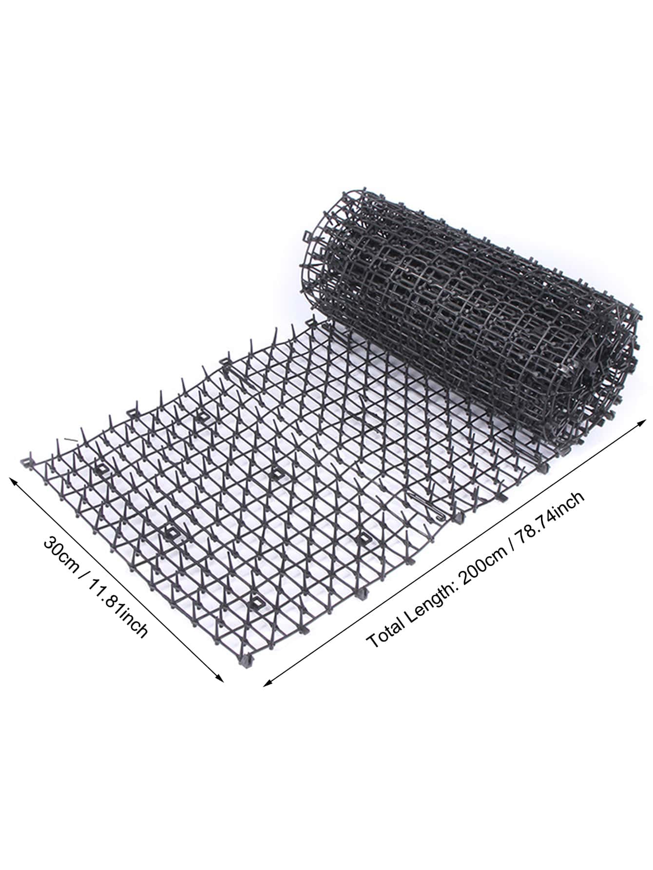 1 Roll 30*200cm Black Pp Material Cat Repellent Mat, Effective Cat