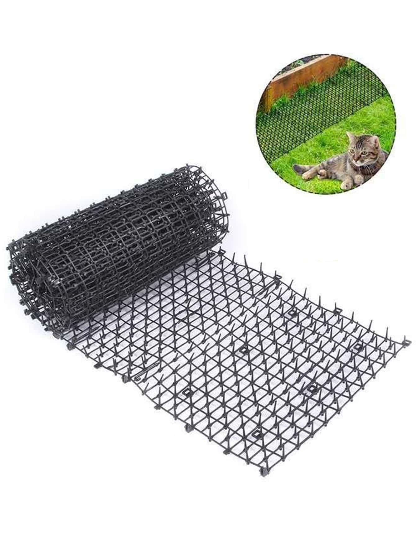 1 Roll 30*200cm Black Pp Material Cat Repellent Mat, Effective Cat