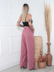 Women Pants - Dusty Pink - View 3