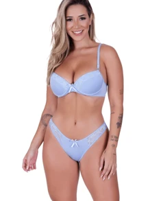Women Bra & Panty Sets - 藍色 - 查看 1