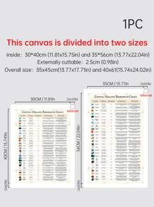 1 Miếng Phong cách Retro tranh sơn dầu Bức tranh In Treo tranh Đồ trang trí Với Khác nhau Đá quý Và Tiếng Anh , Lý tưởng Đối với Phòng khách Và Phòng ngủ , Có thể tháo rời Không có Khung - nhiều màu - Xem 3