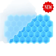 1 Miếng Khuôn đá viên , Tổ ong Hình dạng Silicone Khay đá Với 37 Lục giác , Nước đá Trái bóng Đối với Tổ ong Khối nước đá - Màu xanh lam - Xem 7