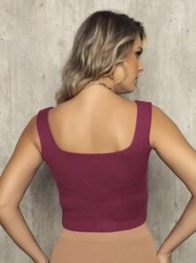 Women Knit Tops - Màu tím - Xem 4