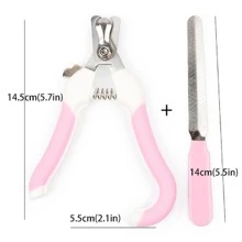 Professional Pet Nail Clipper Stainless Steel Dog Cat Nail Trimmer Two-Color Labor-Saving Nail Clipper Convenient Dog Grooming Supplies Random Color