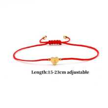 1 件时尚不锈钢心形字母手工编织手链女士情人节款