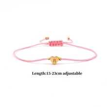 1 件时尚不锈钢心形字母手工编织手链女士情人节款