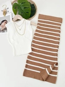 Women Sweater Co-ords - Khaki - View 1