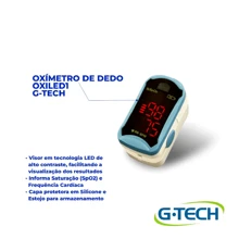 OXIMETRO DE DEDO LED - G TECH - Azul - Visão 2