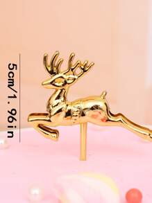 6pcs Random Color Cake Topper Set For Christmas Party, Including Wreath, Leaves, Christmas Trees, Suitable For Birthday And Bakings - Multicolor - View 8