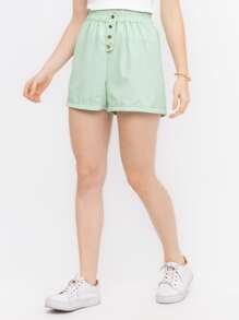Women Shorts - 綠色 - 查看 2