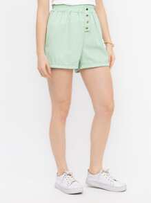 Women Shorts - 綠色 - 查看 4