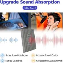 12pcs 12*12*1 Inch Triangle Groove Grey Wallpaper - 12 pieces 12*12*1 inch triangular groove gray - View 6