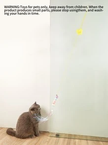 1入組懸掛毛毛蟲設計逗貓玩具