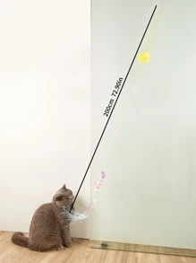 1入組懸掛毛毛蟲設計逗貓玩具