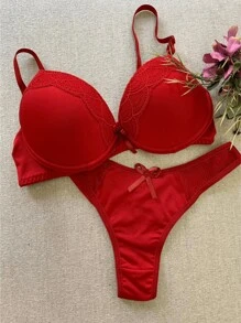Women Bra & Panty Sets - 紅色 - 查看 1