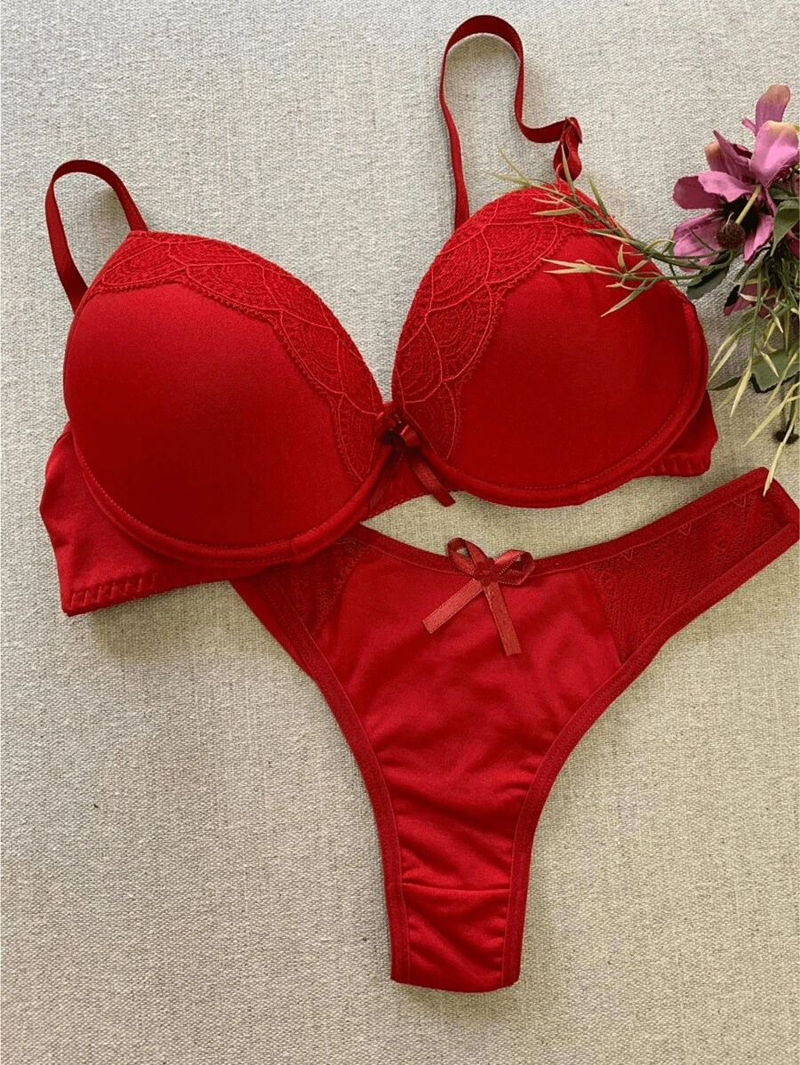 Women Bra & Panty Sets - 紅色 - 查看 1