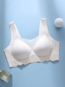 Seamless Push-Up Wireless Bralette - Champagne - View 3