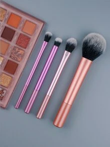 4支/套多色火焰造型化妆刷，适用于散粉、粉底、眼影和遮瑕膏，便携式化妆工具，化妆刷套装，化妆刷套装，化妆刷套装，全套化妆工具，化妆刷套装，化妆刷套装，化妆礼盒套装
